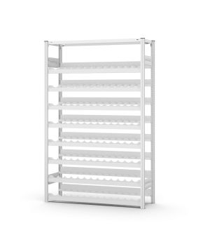 Weinflaschenregal Grundregal ORION PLUS, 2.000×1.300×300 mm, lichtgrau