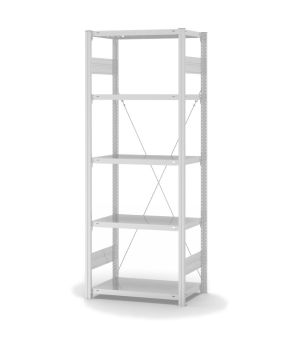Fachbodenregal Grundregal ORION PLUS, 2.000×750×400 mm, lichtgrau
