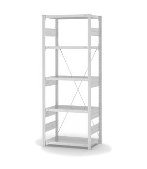 Fachbodenregal Grundregal ORION PLUS, 2.000×750×400 mm, lichtgrau