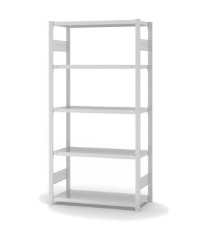 Fachbodenregal Grundregal ORION PLUS, 2.000×1.000×400 mm, lichtgrau