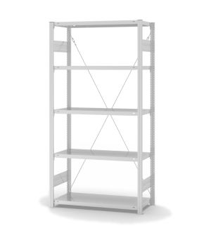 Antibakterielles Regal Grundregal ORION PLUS, 2.000×1.000×400 mm, verkehrsweiss