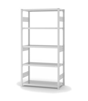 Fachbodenregal Grundregal ORION PLUS, 2.000×1.000×400 mm, lichtgrau