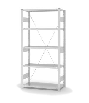 Fachbodenregal Grundregal ORION PLUS, 2.000×1.000×400 mm, lichtgrau