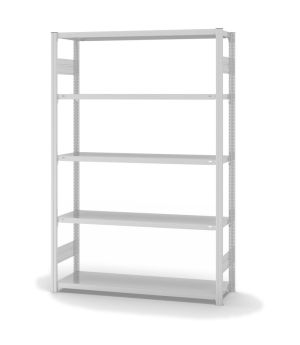 Fachbodenregal Grundregal ORION PLUS, 2.000×1.300×400 mm, lichtgrau