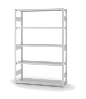 Fachbodenregal Grundregal ORION PLUS, 2.000×1.300×400 mm, lichtgrau