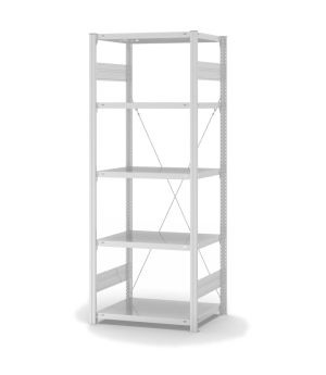 Fachbodenregal Grundregal ORION PLUS, 2.000×750×500 mm, lichtgrau