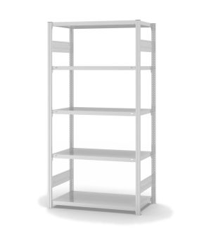 Fachbodenregal Grundregal ORION PLUS, 2.000×1.000×500 mm, lichtgrau