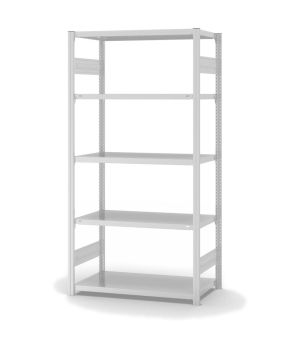 Fachbodenregal Grundregal ORION PLUS, 2.000×1.000×500 mm, lichtgrau