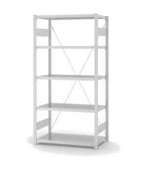 Fachbodenregal Grundregal ORION PLUS, 2.000×1.000×500 mm, lichtgrau