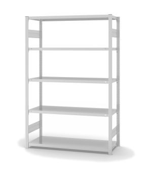 Fachbodenregal Grundregal ORION PLUS, 2.000×1.300×500 mm, lichtgrau