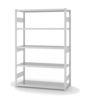 Fachbodenregal Grundregal ORION PLUS, 2.000×1.300×500 mm, lichtgrau