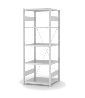 Fachbodenregal Grundregal ORION PLUS, 2.000×750×600 mm, lichtgrau
