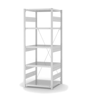 Fachbodenregal Grundregal ORION PLUS, 2.000×750×600 mm, lichtgrau
