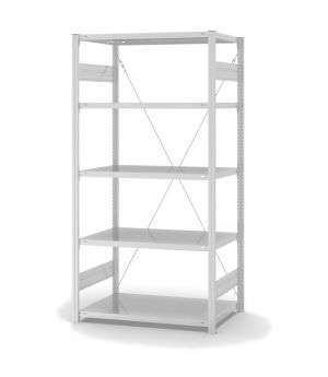 Fachbodenregal Grundregal ORION PLUS, 2.000×1.000×600 mm, lichtgrau