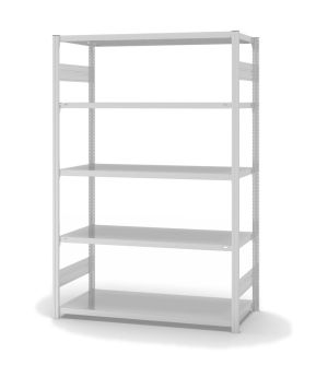 Fachbodenregal Grundregal ORION PLUS, 2.000×1.300×600 mm, lichtgrau