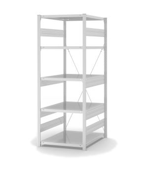 Fachbodenregal Grundregal ORION PLUS, 2.000×750×800 mm, lichtgrau