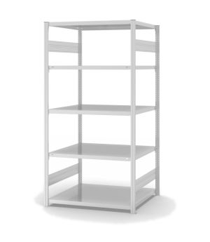 Fachbodenregal Grundregal ORION PLUS, 2.000×1.000×800 mm, lichtgrau