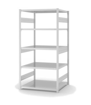 Fachbodenregal Grundregal ORION PLUS, 2.000×1.000×800 mm, lichtgrau