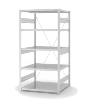 Fachbodenregal Grundregal ORION PLUS, 2.000×1.000×800 mm, lichtgrau