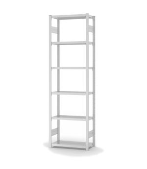 Fachbodenregal Grundregal ORION PLUS, 2.500×750×300 mm, lichtgrau