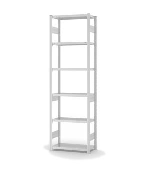 Fachbodenregal Grundregal ORION PLUS, 2.500×750×300 mm, lichtgrau