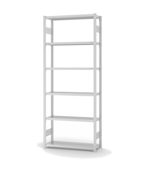 Fachbodenregal Grundregal ORION PLUS, 2.500×1.000×300 mm, lichtgrau