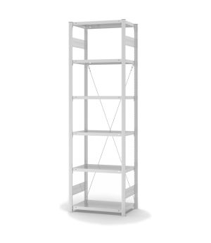 Fachbodenregal Grundregal ORION PLUS, 2.500×750×400 mm, lichtgrau