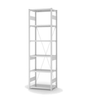 Fachbodenregal Grundregal ORION PLUS, 2.500×750×400 mm, lichtgrau