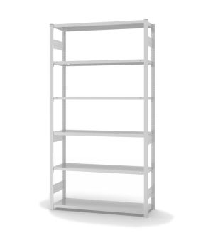 Fachbodenregal Grundregal ORION PLUS, 2.500×1.300×400 mm, lichtgrau
