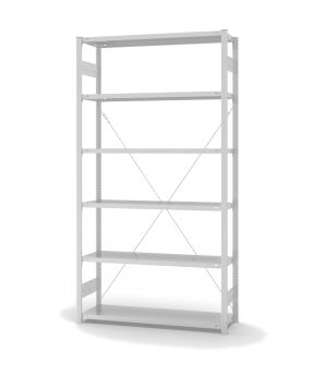 Fachbodenregal Grundregal ORION PLUS, 2.500×1.300×400 mm, lichtgrau