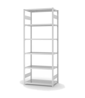Fachbodenregal Grundregal ORION PLUS, 2.500×1.000×500 mm, lichtgrau