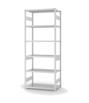 Fachbodenregal Grundregal ORION PLUS, 2.500×1.000×500 mm, lichtgrau
