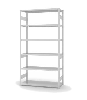 Fachbodenregal Grundregal ORION PLUS, 2.500×1.300×500 mm, lichtgrau