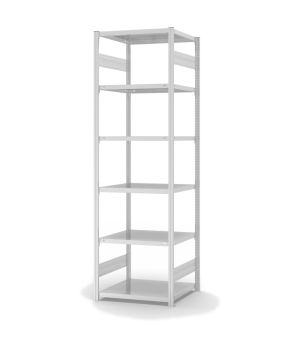 Fachbodenregal Grundregal ORION PLUS, 2.500×750×600 mm, lichtgrau
