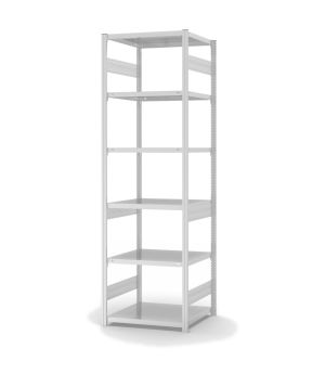 Fachbodenregal Grundregal ORION PLUS, 2.500×750×600 mm, lichtgrau