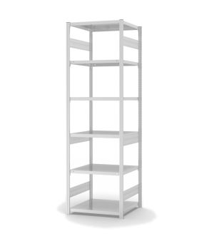 Fachbodenregal Grundregal ORION PLUS, 2.500×750×600 mm, lichtgrau