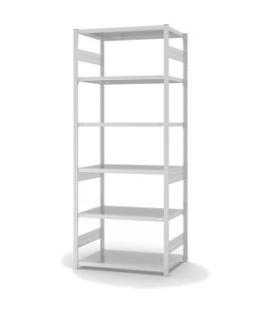 Fachbodenregal Grundregal ORION PLUS, 2.500×1.000×600 mm, lichtgrau