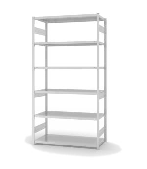 Fachbodenregal Grundregal ORION PLUS, 2.500×1.300×600 mm, lichtgrau