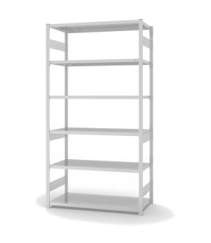 Fachbodenregal Grundregal ORION PLUS, 2.500×1.300×600 mm, lichtgrau