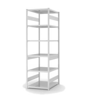 Fachbodenregal Grundregal ORION PLUS, 2.500×750×800 mm, lichtgrau