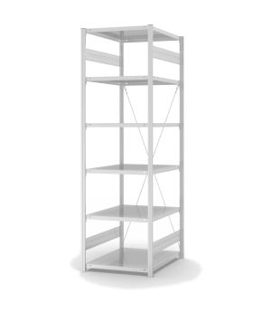 Fachbodenregal Grundregal ORION PLUS, 2.500×750×800 mm, lichtgrau