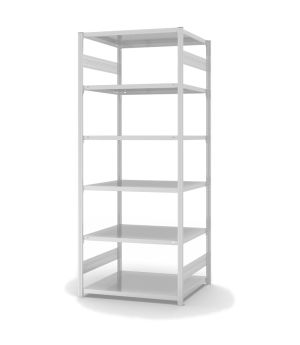 Fachbodenregal Grundregal ORION PLUS, 2.500×1.000×800 mm, lichtgrau