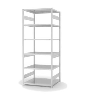 Fachbodenregal Grundregal ORION PLUS, 2.500×1.000×800 mm, lichtgrau
