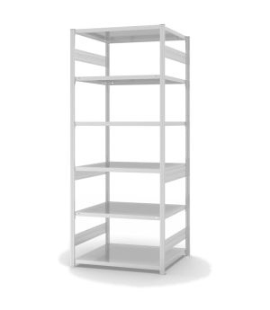 Fachbodenregal Grundregal ORION PLUS, 2.500×1.000×800 mm, lichtgrau