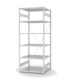 Fachbodenregal Grundregal ORION PLUS, 2.500×1.000×800 mm, lichtgrau