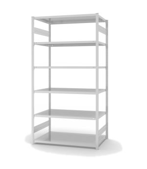 Fachbodenregal Grundregal ORION PLUS, 2.500×1.300×800 mm, lichtgrau