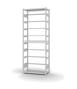 Pendelhefterregal Grundregal ORION PLUS, 2.700×1.000×400 mm, lichtgrau