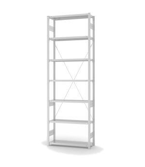 Fachbodenregal Grundregal ORION PLUS, 3.000×1.000×300 mm, lichtgrau