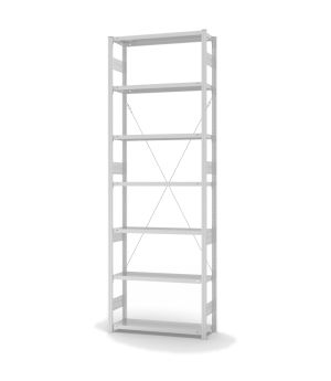 Fachbodenregal Grundregal ORION PLUS, 3.000×1.000×300 mm, lichtgrau