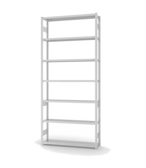 Fachbodenregal Grundregal ORION PLUS, 3.000×1.300×300 mm, lichtgrau